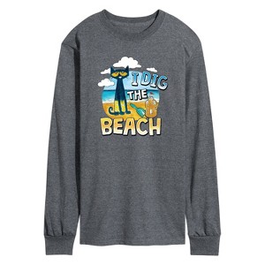 Men's - Pete the Cat - I Dig The Beach Long Sleeve Graphic T-Shirt - 1 of 4