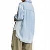 Women's Lightweight Washed Daisy Patch Waffle Knit Shirt - DAVI & DANI - 3 of 4