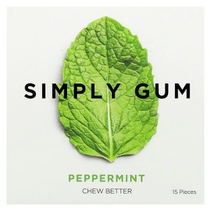 Simply Gum Chewing Gum Peppermint 15 Pieces - 1 of 2