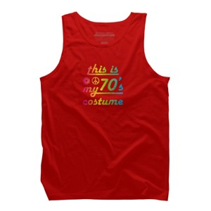 Men's Design By Humans This Is My 70s Costume Funny 70s Show Halloween 1970s Gifts 70s By dogsandhugs Tank Top - 1 of 3