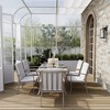 HAPPATIO 7 Piece Aluminum Patio Dining Set, Outdoor Dining Table and Chairs Set - 3 of 4