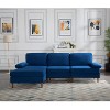 MAYEERTY 102" Convertible Sectional Sofa Solid Wood & Iron Frame, Removable Washable Covers, Anti-Slip Feet, 3 Colors - 4 of 4