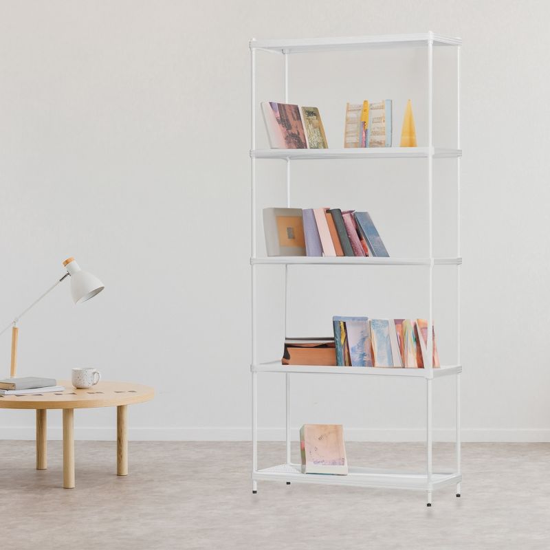 Design Ideas MeshWorks 5 Tier Metal Storage Shelving Unit Rack Bookshelf, 4 of 7