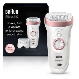 Braun Silk-epil 9-720 2-in-1 Women's Cordless Wet & Dry Epilator + Bikini Trimmer + 2 Extra Accessories - 1 of 4