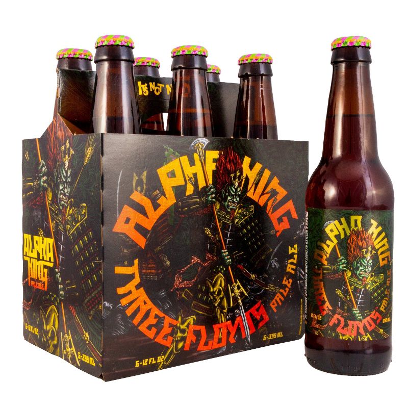 3 Floyds Alpha King Pale Ale Beer - 6pk/12 fl oz Bottles, 1 of 6