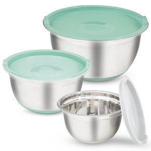 COOK WITH COLOR Stainless Steel Bowl Set 3 Piece - 1 of 4