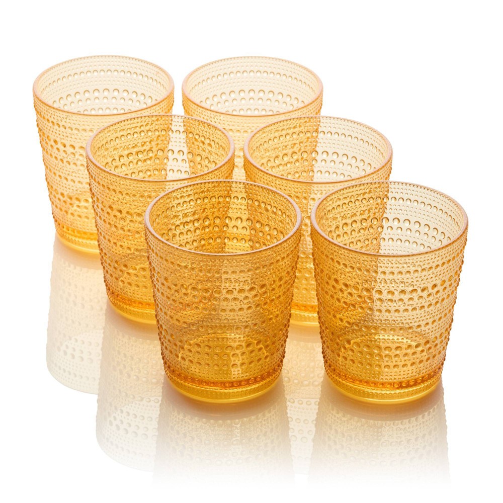 Photos - Glass Certified International  16oz Acrylic Dof Glasses Santa Fe Orange (Set of 6)