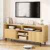 GustoWave Rustic TV Stands, Entertainment Center with Sliding Doors & Adjustable Shelves - 3 of 4