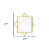 HomeRoots 24" Gold Metal Geo Square Accent Mirror - 3 of 4