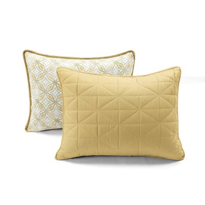 King Yellow Reversible Microfiber Quilt Set