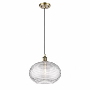 Ithaca - 1 Light Cord Hung Mini Pendant In Industrial Style-10.75 Inches Tall and 12 Inches Wide - 1 of 1