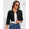 Clearlove Women's 3/4 Sleeve Open Front Knit Cropped Bolero Shrug Cardigan Sweater for Women - 4 of 4