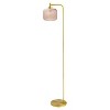 63" Wyatt Globe Shade Floor Lamp Pink - River of Goods: Elegant Metal Base, UL Listed, Push Button Switch - 2 of 4