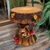 SEVOBAL Rabbit Garden Chair Party Decoration Outdoor Indoor Desk End Table Round Chair Backyard Terrace Kid Gift Festival, Brown, 12.6"*12.6"*13.4" - 4 of 4