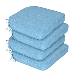 Aoodor Outdoor Dining Chair Cushions Set of 4, Waterproof Patio Furniture Seat Cushions, Outdoor Chair Pads with Ties - 1 of 4