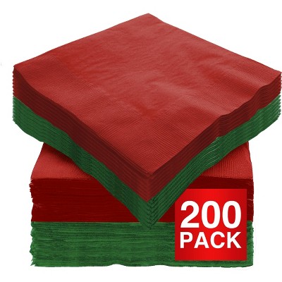 SparkSettings Beverage Napkins, 5” x 5” 2 Ply Paper Napkins, Pack of 100