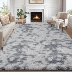 Fluffy Area Rug- Shag Area Rug for Living Room, Shaggy Large Indoor Thick Living Room Carpet with Non-Slip Backing, Soft Plush Carpet - 1 of 4