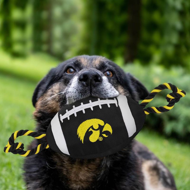 NCAA Iowa Hawkeyes Nylon Football Dog Toy, 2 of 5