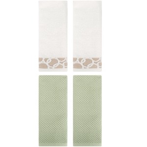 REGALWOVEN 4 Pcs Cotton Bathroom Hand Towels for Kitchen - 1 of 4