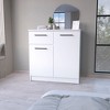 Okak 2-Door 1-Drawer Dresser Ample Storage with 2 Door Compartment & Small Item Drawer, Easy-to-Clean, Stylish Handles for Bedroom - 2 of 4