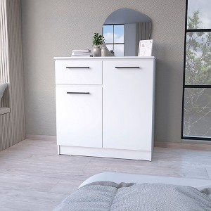 NicBex 2-Door 1-Drawer Dresser Spacious Storage Compartment & Drawer for Clothing/Linens, Durable Wood with Stylish Handles, Ideal for Bedroom - 1 of 4