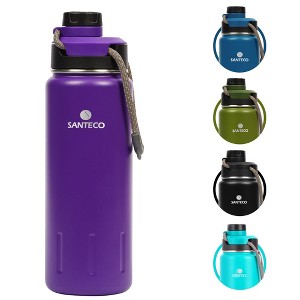 ZACHVO 24 oz Insulated Water Bottle, Stainless Steel, Lanyard, Wide Mouth Lid, Leak Proof, Double Wall Vacuum, Hot & Cold, for Hiking, Camping - 1 of 4