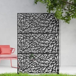GDFStudio Rob Outdoor/Indoor Freestanding Metal 48"X 70" Privacy Decorative Screens - 1 of 4