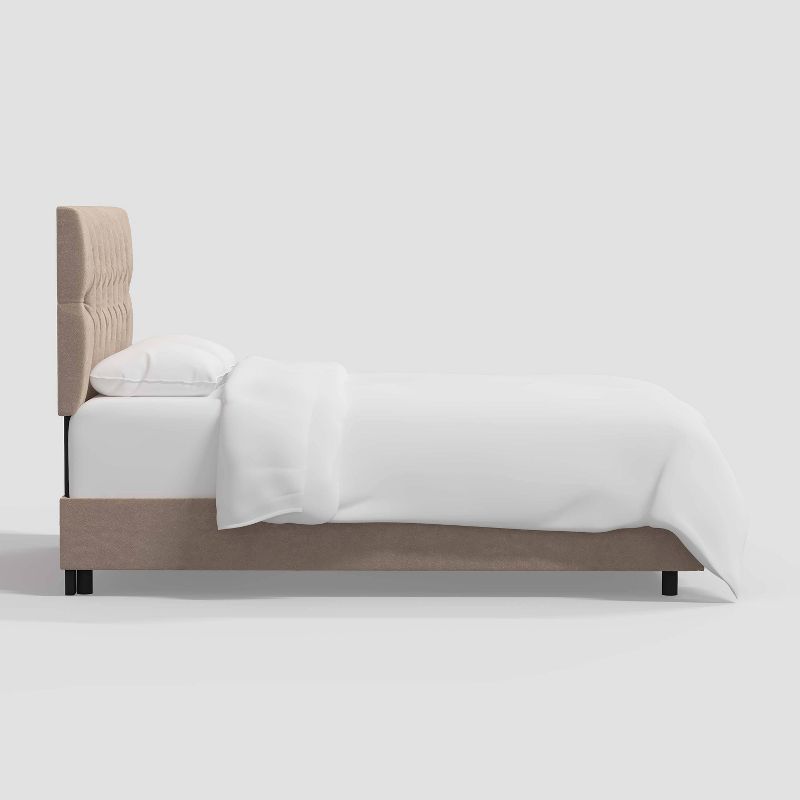 Skyline Furniture Edwardian Tufted Bed Microsuede, 4 of 5