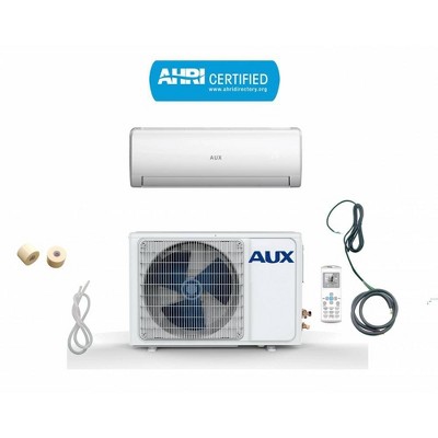 AUX 36000 BTU Ductless 17 SEER 230V 3 Ton 12' Line Set Wall Mount Mini Split Air Conditioner with Heat Pump