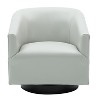 PAGED Fabric Accent Chair with Solid Wood Base, 360° Swivel Lounge Chair for Living Room, Bedroom, Study, Navy Blue - 2 of 4