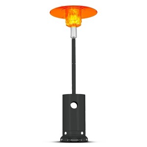 Patio Heater- 48,000 BTU with Wheels & Round Table Design, Double-Layer Stainless Steel Burner, Tip-Over Protection - 1 of 4