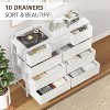 10-Drawer Dual-Purpose Dresser & TV Stand – Entertainment Center for 55" TVs, Storage Organizer for Bedroom/Living Room/Entryway - 4 of 4