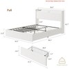 Full/Queen Size Boucle Upholstered Bed Frame w/ Headboard, USB Charging Station and 4 Storage Drawers, No Box Spring Needed - 2 of 4