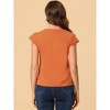 INSPIRE CHIC Women's Work Business Casual Plain Cap Sleeve Blouse - 4 of 4