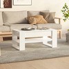 vidaXL Rectangular Coffee Table with Storage Shelf, High-Gloss White Engineered Wood, Dimensions 40.2"x21.7"x17.7" - Assembly Required - 2 of 4