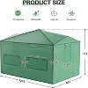 Portable Pop-Up Greenhouse For Outdoor Use, Featuring Zippered Doors And Mesh Window Walls, Heavy-Duty Pe Cover, Green. - 2 of 4
