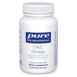Pure Encapsulations O.N.E. Omega - Fish Oil Supplement for Heart Health, Joints, Skin, Eyes, and Cognition - 60 Softgel Capsules - 1 of 4