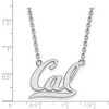 Black Bow Jewelry 10k White Gold California Berkeley Golden Bears NCAA Necklace 18 Inch - 2 of 3
