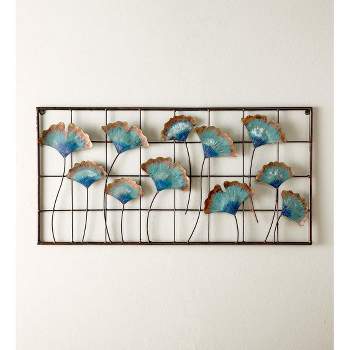 VivaTerra Recycled Metal Ginkgo Leaf Wall Decor