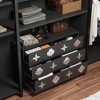 FUFU&GAGA Black Unique Design Horizontal Dresser Jewelry and Accessory Storage Cabinet: Elegance Meets Function - 3 of 4