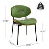 Art Leon Faux Leather and Bentwood Dining Chair with Metal Legs, Set of 2 - 4 of 4