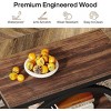 Syemin End Tables Industrial Narrow End Table with 3-Tier Storage Shelves, Modern Slim Industrial Sofa Side Table, Brown, 23.62"*11.81"*25.59" - 4 of 4