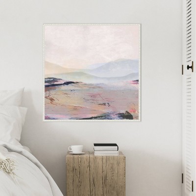 30"x30" Beaded Framed Abstract Nature Canvas Wall Art