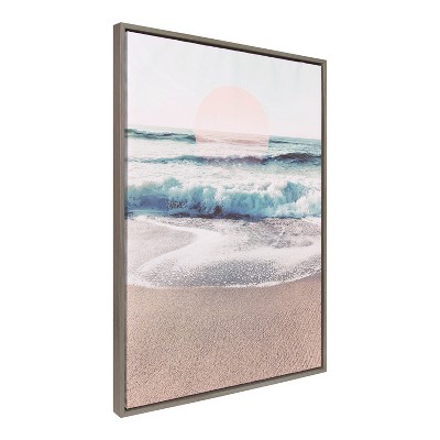 Sylvie Sea Salt Sand and Sun Coastal Framed Canvas Art, 28" x 38"