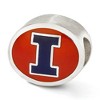 Black Bow Jewelry Sterling Silver & Enamel University of Illinois Collegiate Bead Charm - 2 of 4