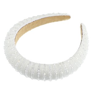 Unique Bargains Crystal Headband Rhinestone Hairband for Women 1.2 Inch Wide 1Pcs - 1 of 4
