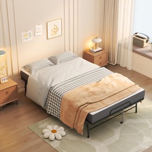 Sapphtopaz Twin Size Extra Long Folding Bed Frame, Heavy-Duty Rollaway Guest Bed with 5" Memory Foam for Tall People, Adults & Small Spaces - 1 of 4