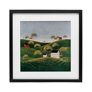 Stupell Industries Rolling Hills in Countryside Village Framed Print Under Glass - 1 of 4
