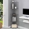 Breighton Home 60.25" Designs2Go Classic Glass 5 Tier Corner Tower Glass/Chrome: Tempered Shelves, No-Tool Setup - image 2 of 4