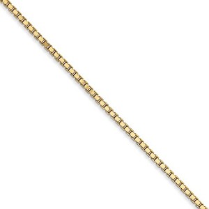 Black Bow Jewelry 1.5mm, 14k Yellow Gold, Solid Box Chain Necklace - 1 of 4
